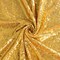 1 Yard Gold Sequin Fabric with Glitter Embroidery 52" Width Polyester for DIY Tablecloth, Curtain & Sewing Projects
